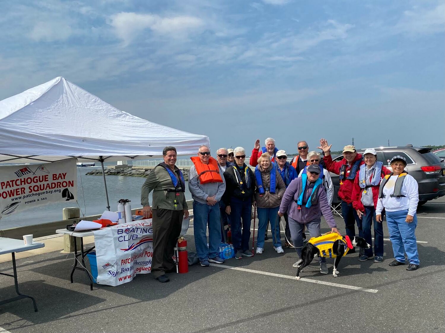 Members of The America’s Boating Club-Patchogue Bay Power Squadron gather at their season kick-off.